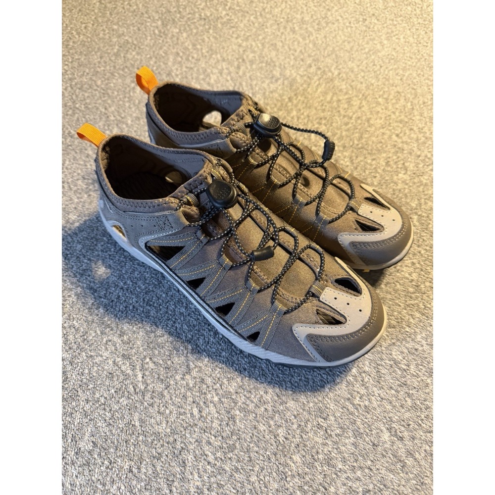Eddie Bauer Men's Arvada Sandals Bungee Lace Hiking Brown Grey 9M